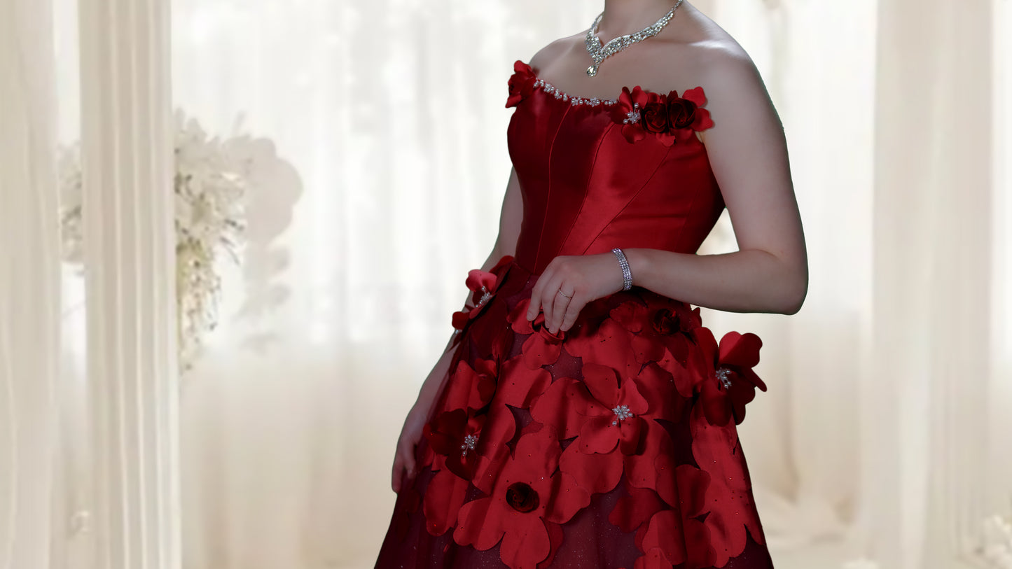 Crimson Blossom Elegance