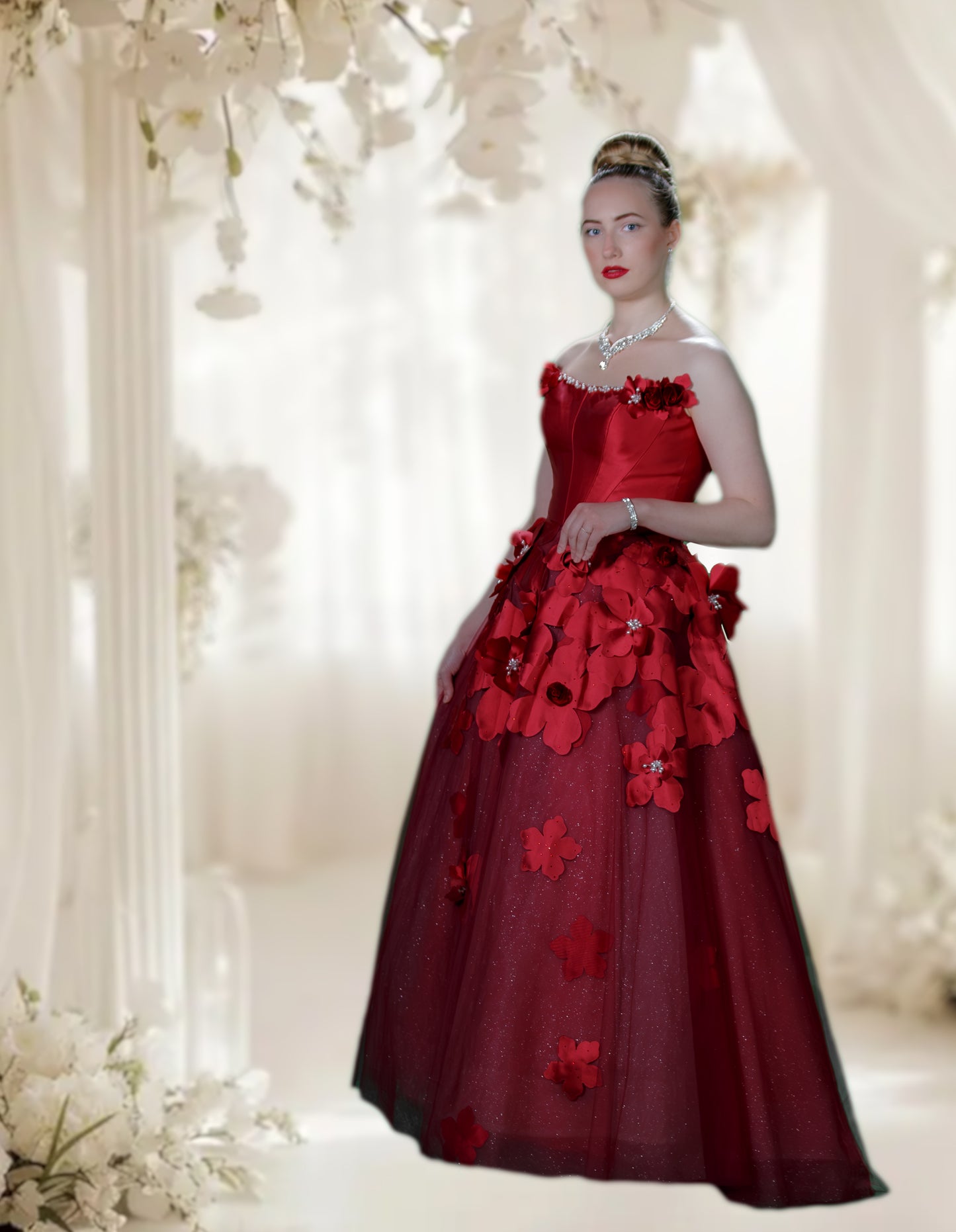 Crimson Blossom Elegance